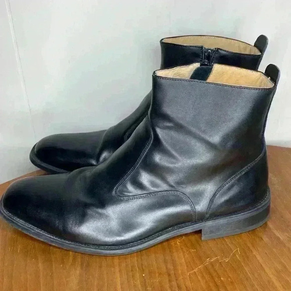 Giorgio Brutini Men's Ankle Boot Side Zip Size 13 Black Leather 660141 - Picture 3 of 10